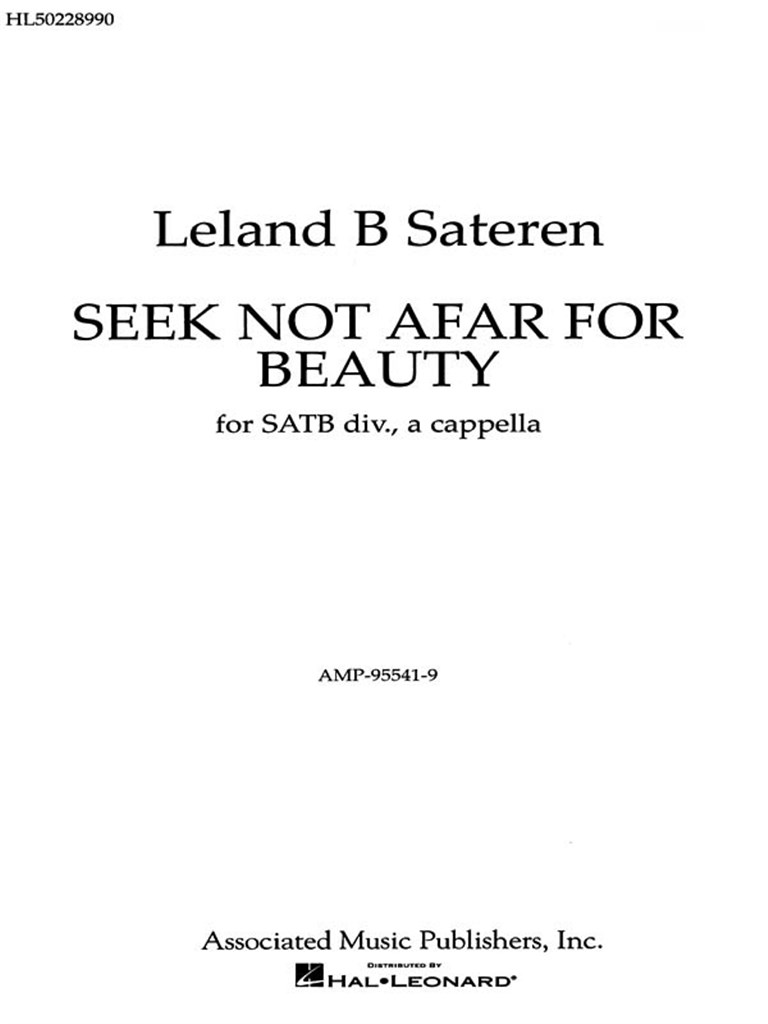 Seek Not Afar For Beauty